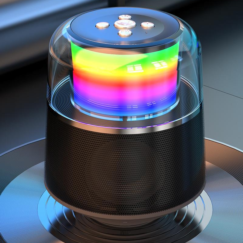 New Bluetooth speaker colorful light subwoofer portable luminous