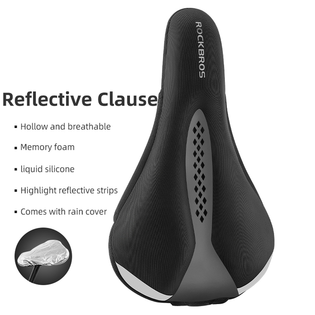 Bicycle Saddle Cover MTB  With Rear Light Road Bike Seat Saddle Breathable Comfortable Cushion Cycling Saddle Cover