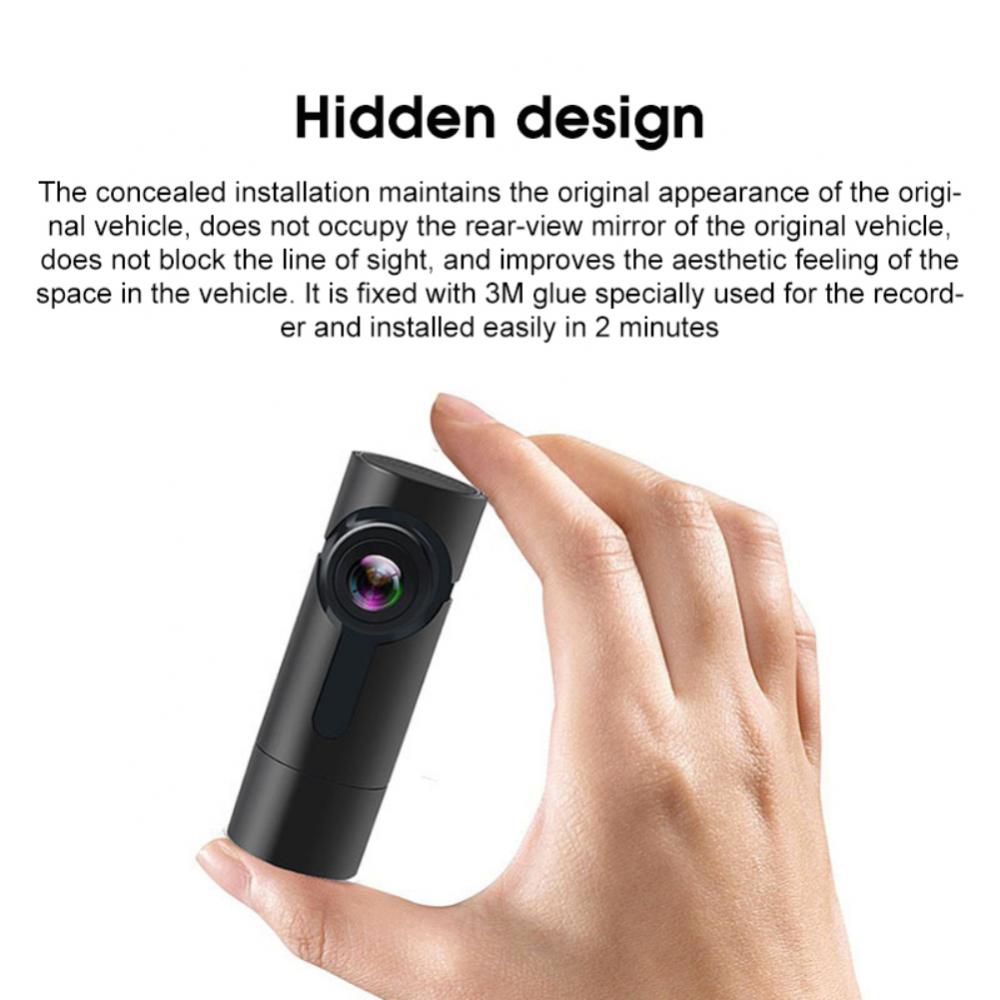 Wifi Dash Cam Car Driving Recorder Vehicle Camera Black Box Camera Mobile APP Playback Night Vision Auto Audio Cycle Recording（no card）