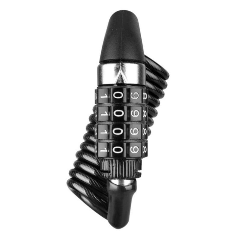 Bicycle Lock 4 Digit Combination Code Steel Cable Security Password Cycling Bike Bike Helmet Lock Portable Cable Backpack Lock