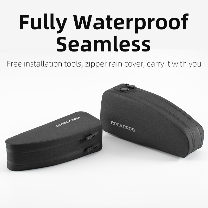 Bicycle Bag Rainproof Top Front Tube Parcel Big Capacity Nylon Ultralight Portable Doube Zipper Pocket  Bike Accessory Multifunctional Bags