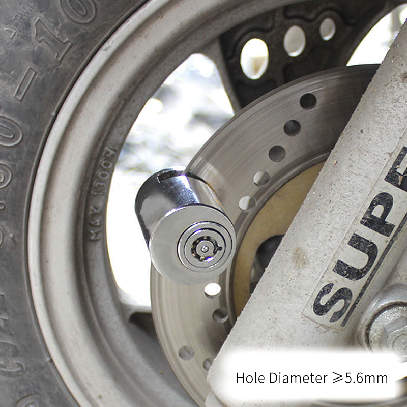 Stainless Steel Bicycle Motorcycle Locomotive Disc Brake Lock Waterproof Anti-Theft Security Sturdy Wheel Disc-Brake Lock