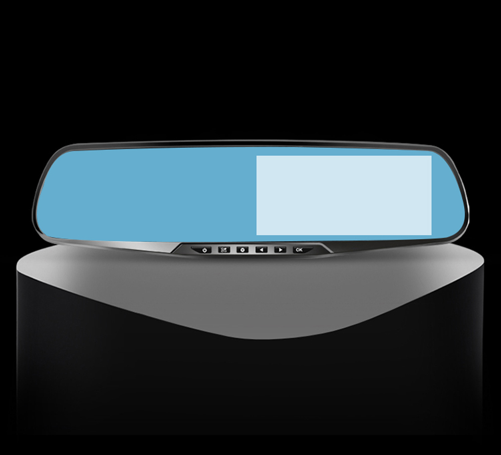 Driving Recorder Front and Rear Cameras 4.3 Inch Night Vision Driving Recorder DVR HD 1080P Rear Camera Dual Lens Video Recorder(no card)