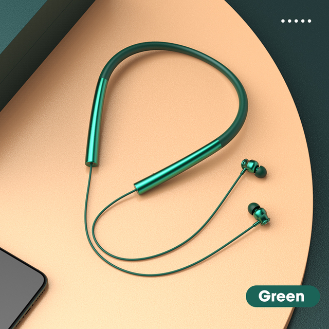 TWS Neck Wireless Bluetooth Earphones 48H Long Life Sports Running Headset Waterproof Sport Earbuds Noise Reduction Headphones