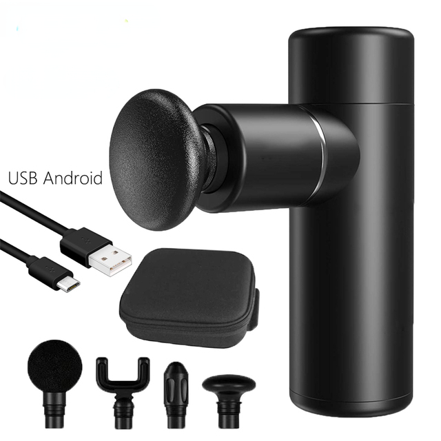 Massage Gun Mini Pocket Massager Deep Muscle Vibration Relief Pain Relax Fitness Therapy for Body Massage Relaxation