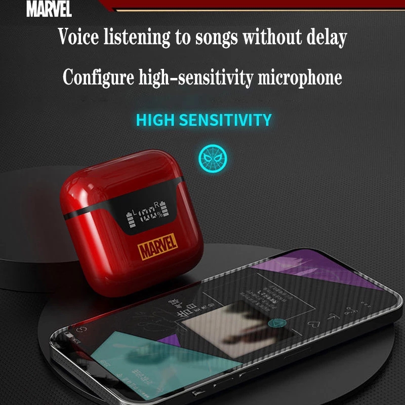 BTMV13 Marvel Auriculares Wireless Bluetooth Headset Game Stereo with Mic Sport Earphones Waterproof TWS Earbuds Smart