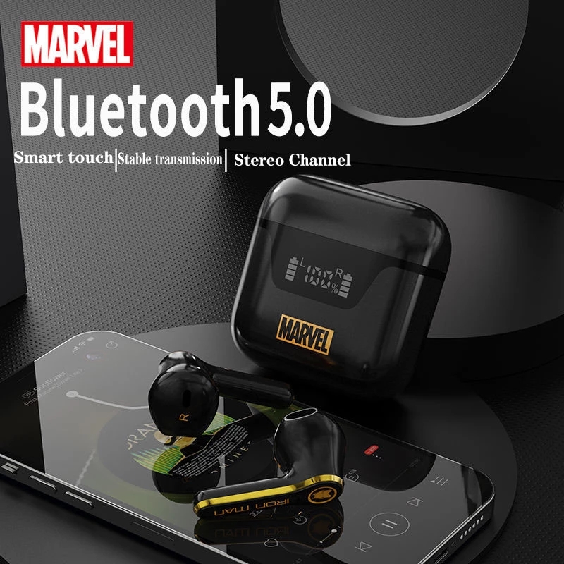 BTMV13 Marvel Auriculares Wireless Bluetooth Headset Game Stereo with Mic Sport Earphones Waterproof TWS Earbuds Smart