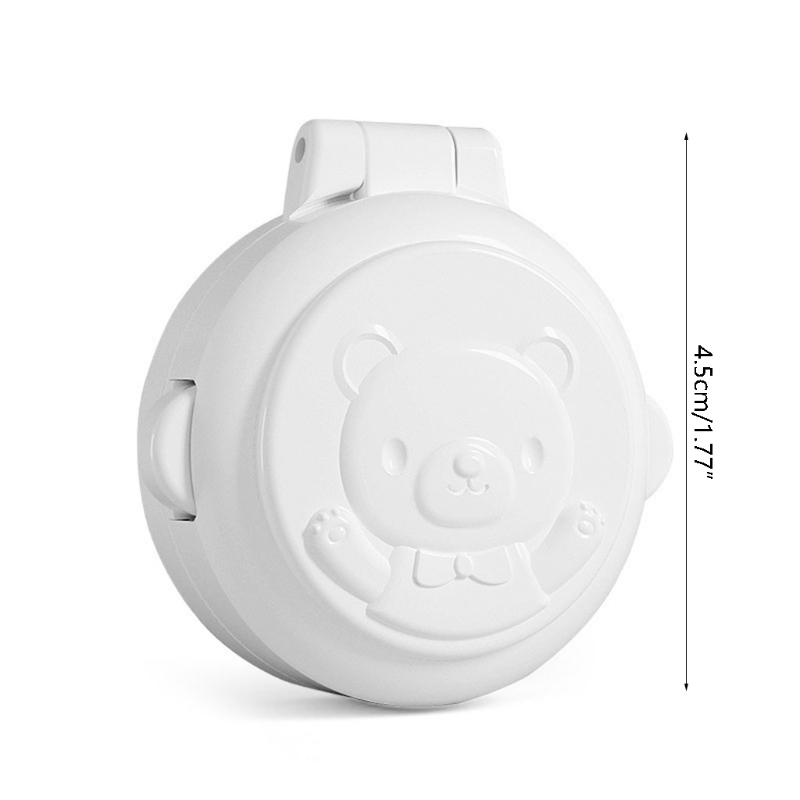 2PC Lovely Bear Child Safety Locks Washing Machine Button Covers Baby Proofing Safety Locks Latch for Toilet Trash Cans