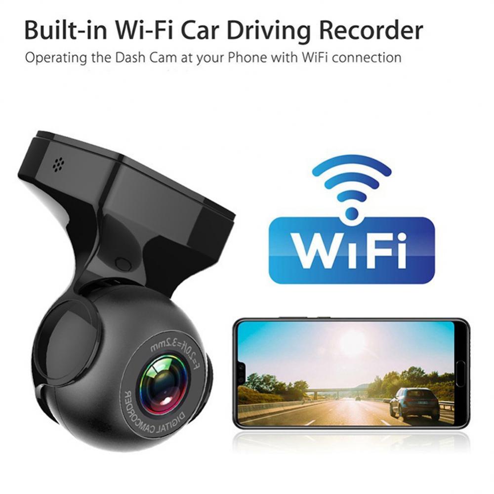 HD Mini Wireless  DVR Night Vision WiFi Car Dash Cam Wide Angle Video Recorder Android USB Car Driving Camera Support (no card)