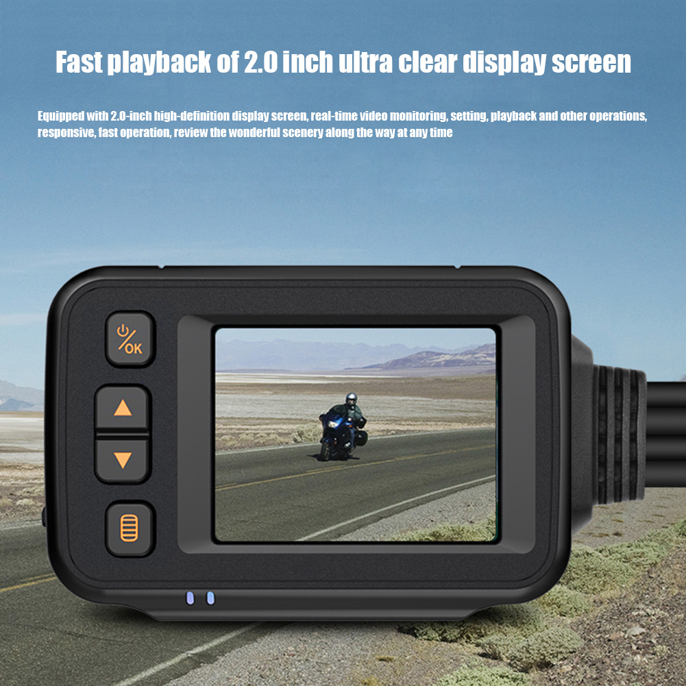 Full Body Waterproof Motorcycle Camera 720P HD Front Rear View Driving Recorder DVR Dash Cam Logger Recorder Box(no card)