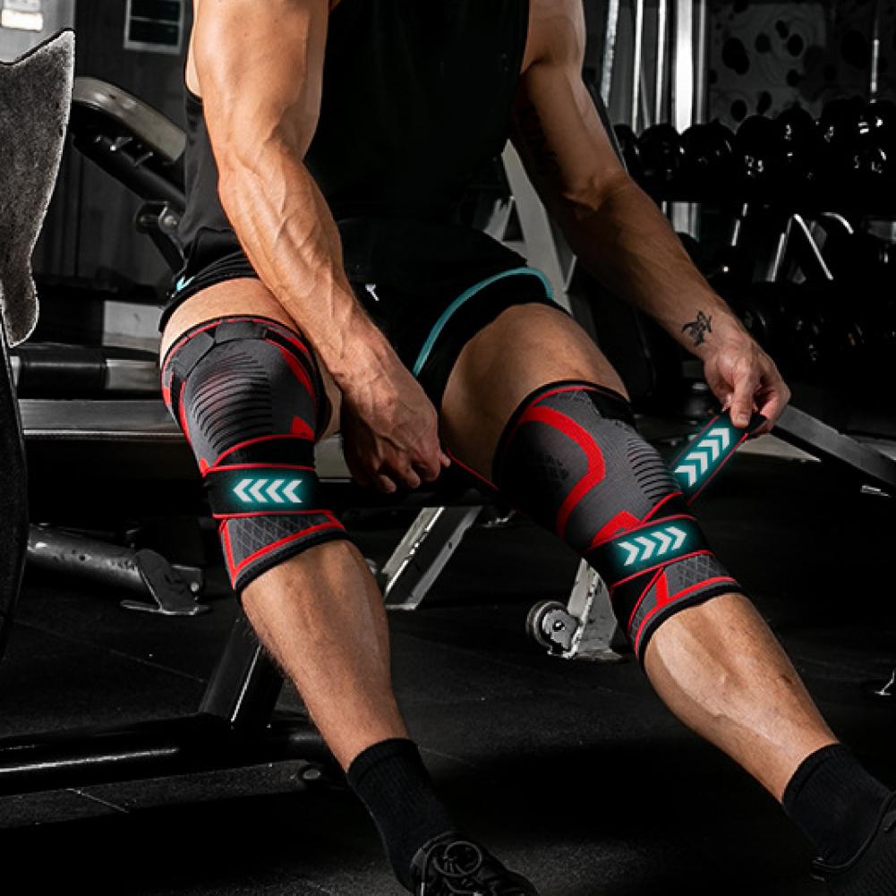 Knee Compression Sleeve 1Pc Fashion Elastic Long-lasting Sports Men Pressurized Bandage Knee Pads for Sports
