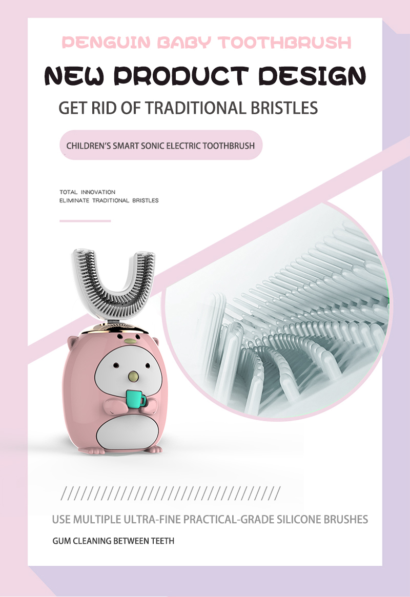 Smart 360 Degree Electric Children's Toothbrush Xiaomi Wireless Charging Ultrasonic Children's Toothbrush Kids Teeth Whitening