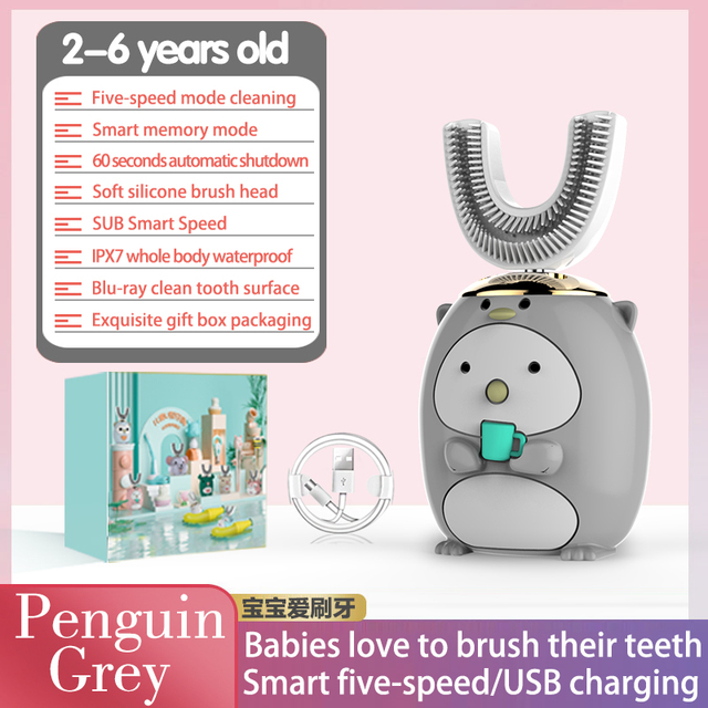 Smart 360 Degree Electric Children's Toothbrush Xiaomi Wireless Charging Ultrasonic Children's Toothbrush Kids Teeth Whitening