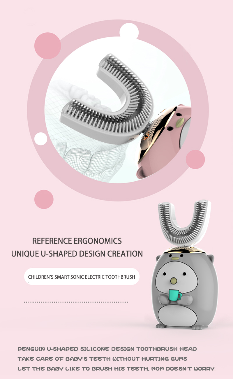 Smart 360 Degree Electric Children's Toothbrush Xiaomi Wireless Charging Ultrasonic Children's Toothbrush Kids Teeth Whitening