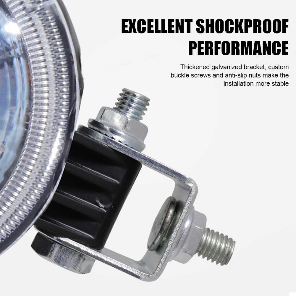 2PCS LED COB Work Light Round LED Pod Light Spotlight Super Bright White Amber Running Light for Cars Motorcycles