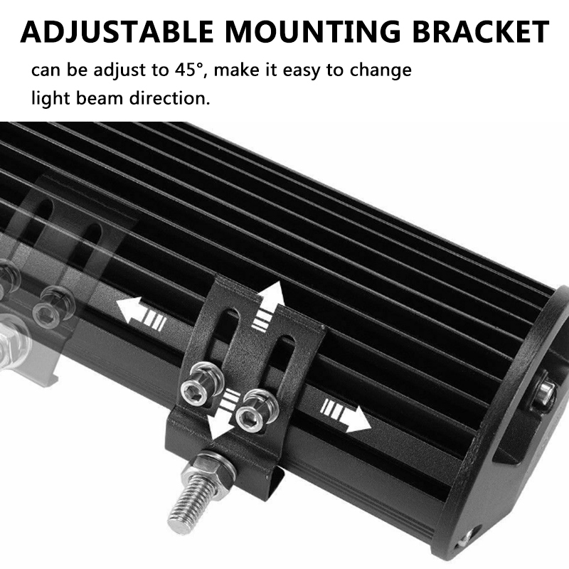 2pc 13Inch 180W Strobe Flash Car LED Work Light Bar Amber White Combo Beam for Offroad 4x4 Truck SUV ATV Boat 24V