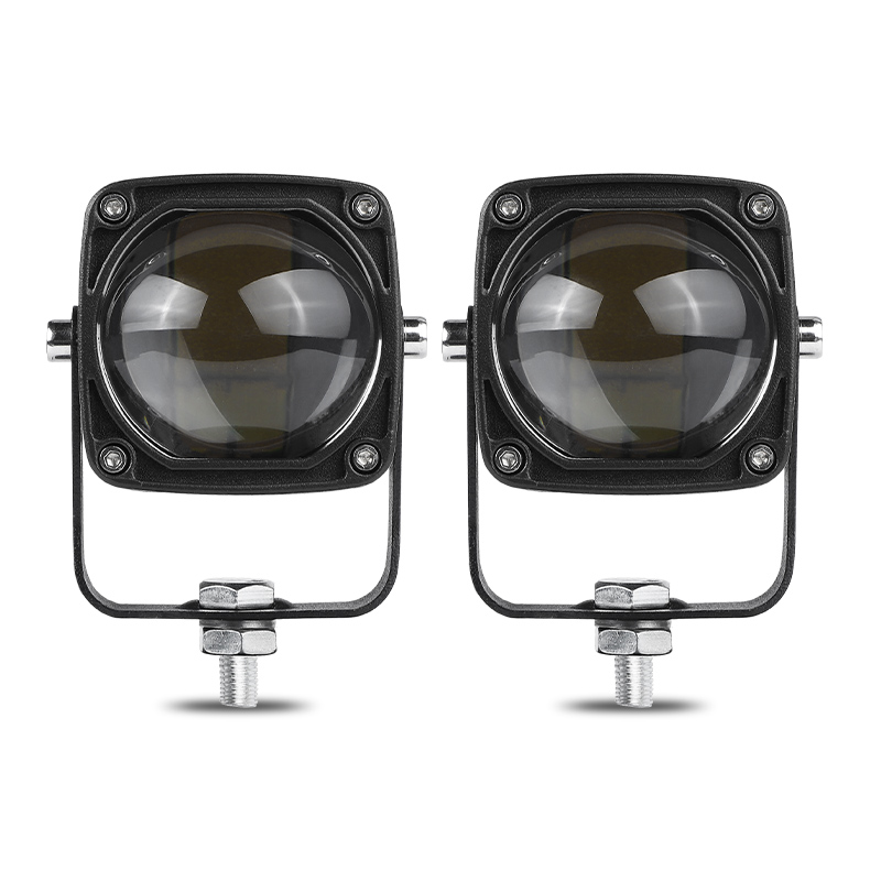 2pc 2inch 8D Lens LED Car Work Light 6000K White 3500K Yellow Fog Driving Lamp Spotlight For 4x4 Off Road SUV ATV Truck Motorcycle