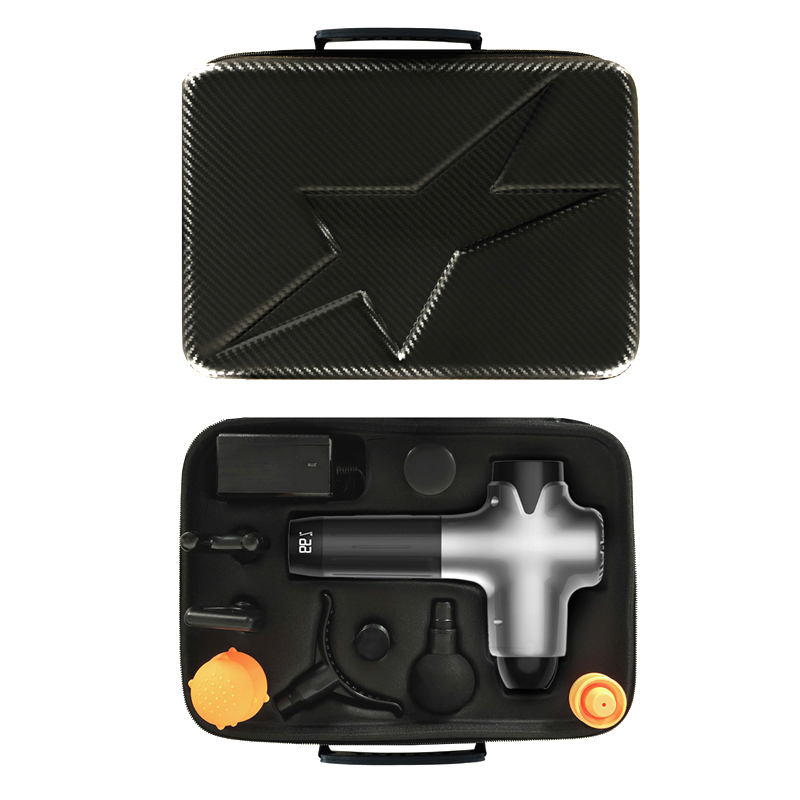 Highest Profile Deep Muscle Massage Gun LCD Display 4800 mAh 8 Heads Therapy Body Massager Recovery Relax Fitness Pain Relief