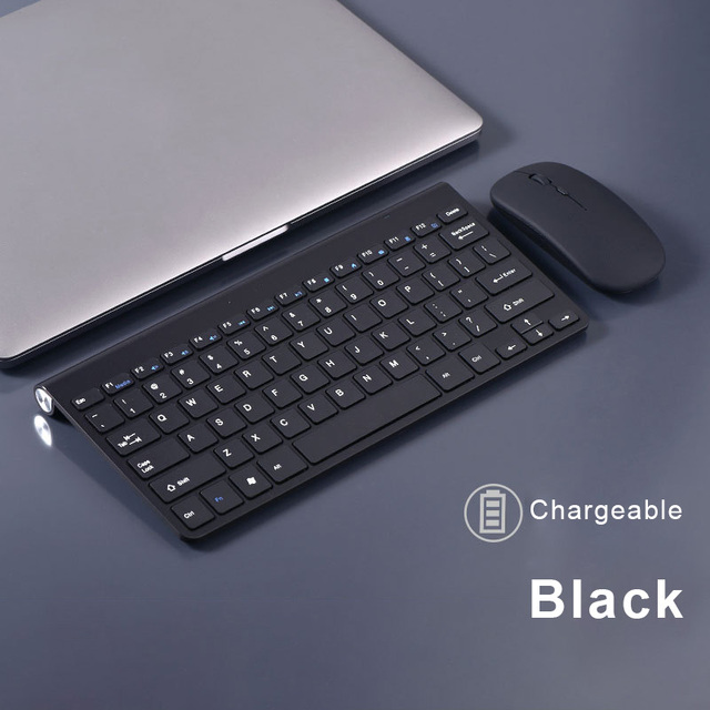 Mouse Keyboard for Mac Apple Apple PC Charging Office Keyboard Mini 2.4G Wireless Keyboard + Mouse Set Waterproof PC Gaming Mice
