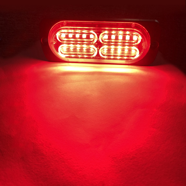 2pc Ultra Thin 20 Chips Car LED Strobe Light Emergency Light Grill Breakdown Auto Flashing For Car Truck Motorcycle 12-24V Lightbar