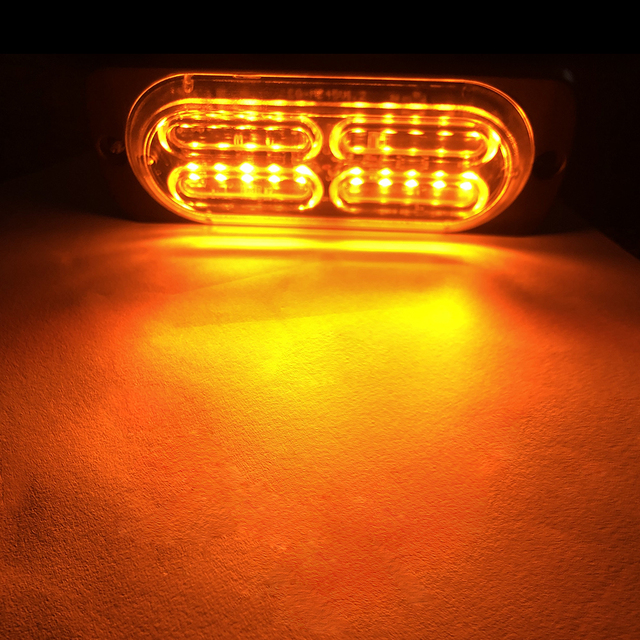 2pc Ultra Thin 20 Chips Car LED Strobe Light Emergency Light Grill Breakdown Auto Flashing For Car Truck Motorcycle 12-24V Lightbar