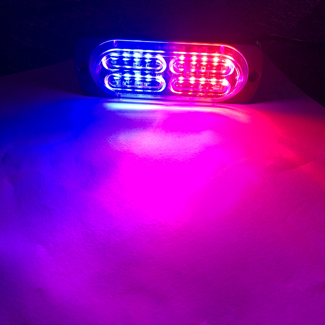 2pc Ultra Thin 20 Chips Car LED Strobe Light Emergency Light Grill Breakdown Auto Flashing For Car Truck Motorcycle 12-24V Lightbar