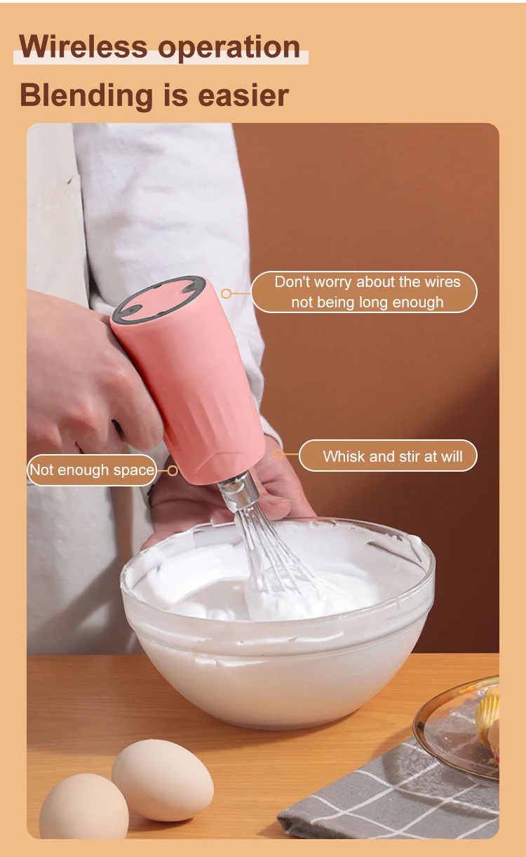 Kitchen Dining room appliances Wireless Blender  Electric Food Processors Blender Portable Egg Beater Automatic Thermomix Cream Food Cake Baking Dough Mixer