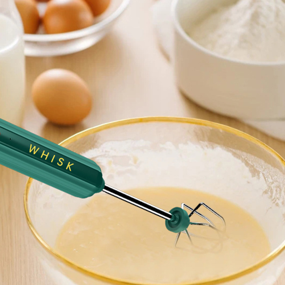 Kitchen Dining room appliances Electric Milk Frother Handheld Whisk Cordless Egg Beater USB Rechargeable Foamer for Coffee Cappuccino Matcha Lattes with 2 Head