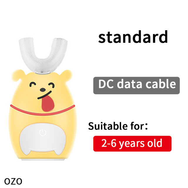 Children's Smart Sonic Electric Toothbrush Soft Silicone Automatic Ultrasonic Toothbrush Kids Cartoon Pattern Xaomi U Toothbrush