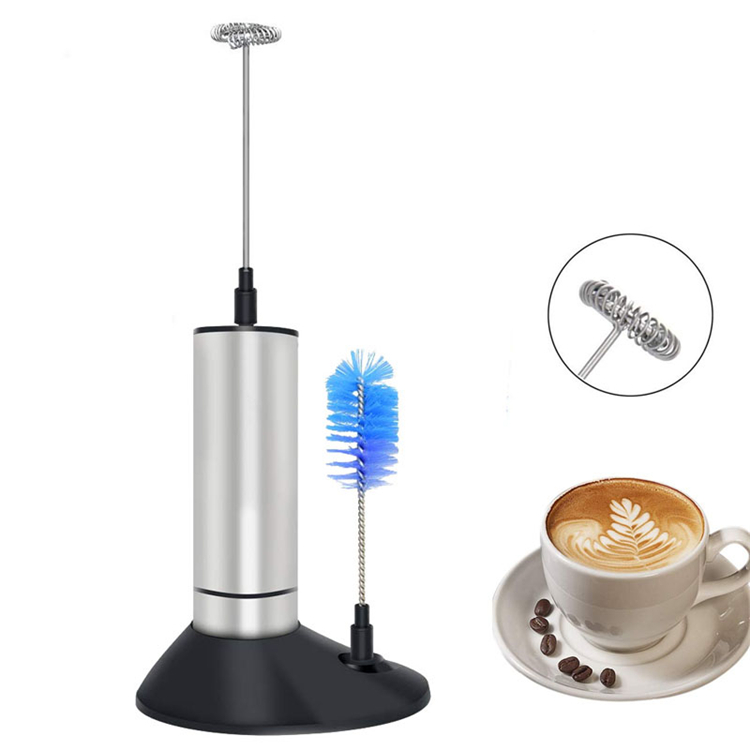 Kitchen Dining room appliances LMETJMA Electric Milk Frother Handheld Battery Operated Milk Foam Maker Coffee Frother Egg Beater Whisk Mixer Stirrer KC0273