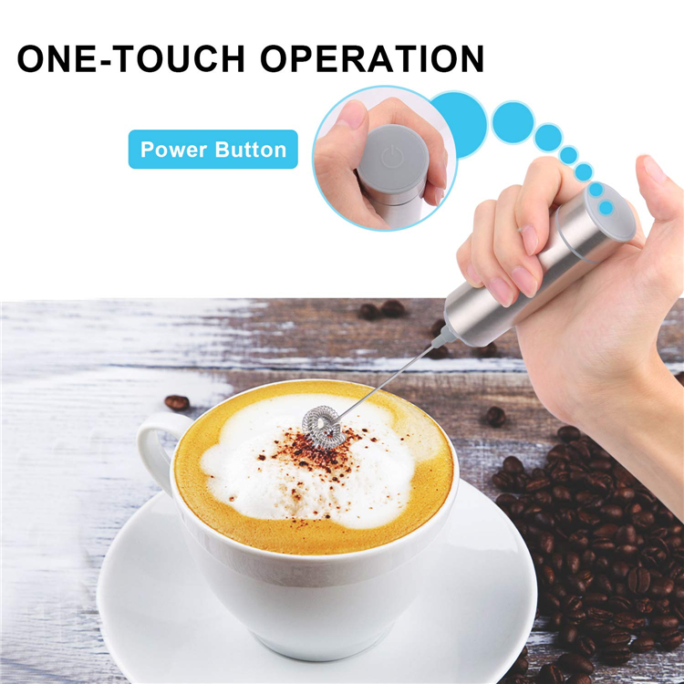 Kitchen Dining room appliances LMETJMA Electric Milk Frother Handheld Battery Operated Milk Foam Maker Coffee Frother Egg Beater Whisk Mixer Stirrer KC0273
