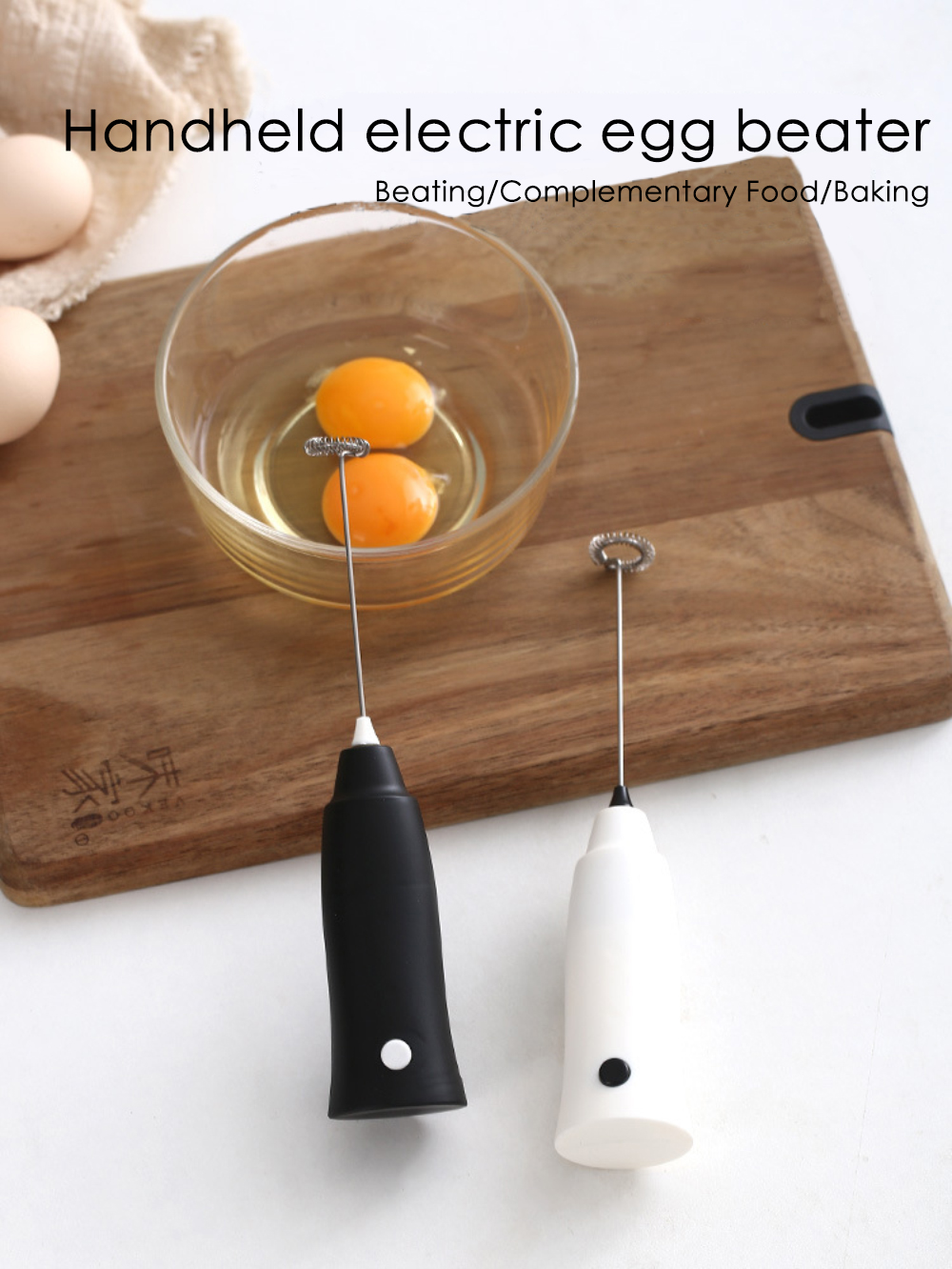 Kitchen Dining room appliances Handheld Stainless Steel Electric Whisk Kitchen Flour Milk Tea Coffee Blender Portable Home Baking Mini Milk Whisk