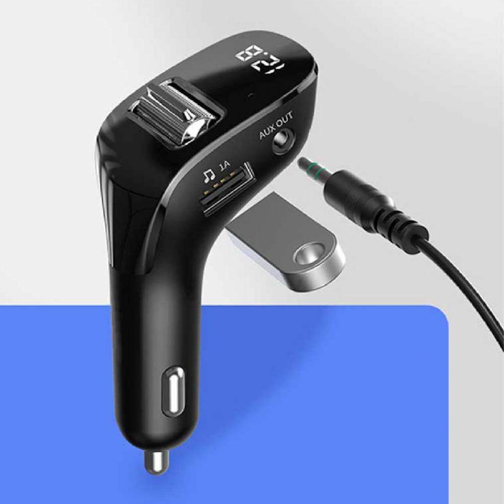 Car Bluetooth 5.0 FM Transmitter Wireless Handsfree Audio Receiver Auto MP3 Player 2.1A Dual USB Fast Charger Car Accessories