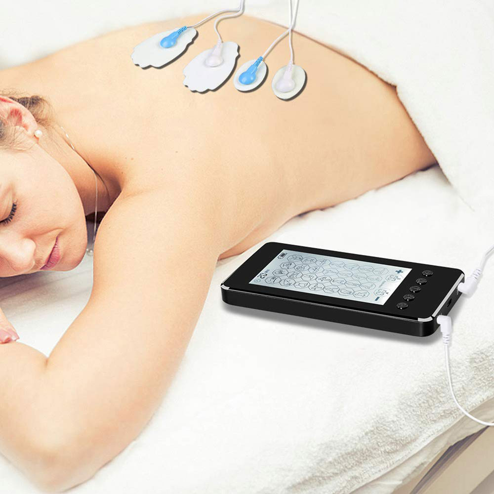 28 Modes TENS EMS Physiotherapy Massager Rechargeable Pain Relieve Full Body Massager Touch Screen Multifunction Massage Machine