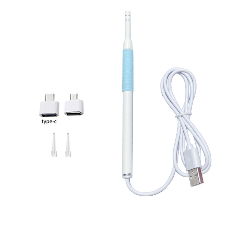 HD In Ear Cleaning Endoscope Spoon Mini Camera Ear Picker Ear Wax Removal Visual Ear Mouth Nose Otoscope Support For Android PC