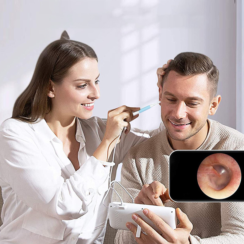 HD In Ear Cleaning Endoscope Spoon Mini Camera Ear Picker Ear Wax Removal Visual Ear Mouth Nose Otoscope Support For Android PC