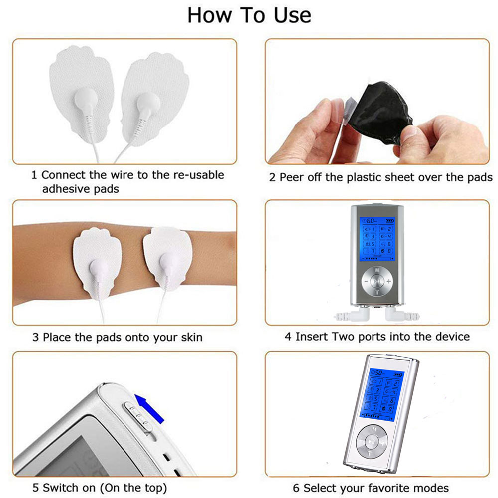 Low Frequency Acupuncture Physiotherapy TENS Machines EMS Unit 8 Modes Electronic Muscle Stimulator Pulse Body Massageador Nerve