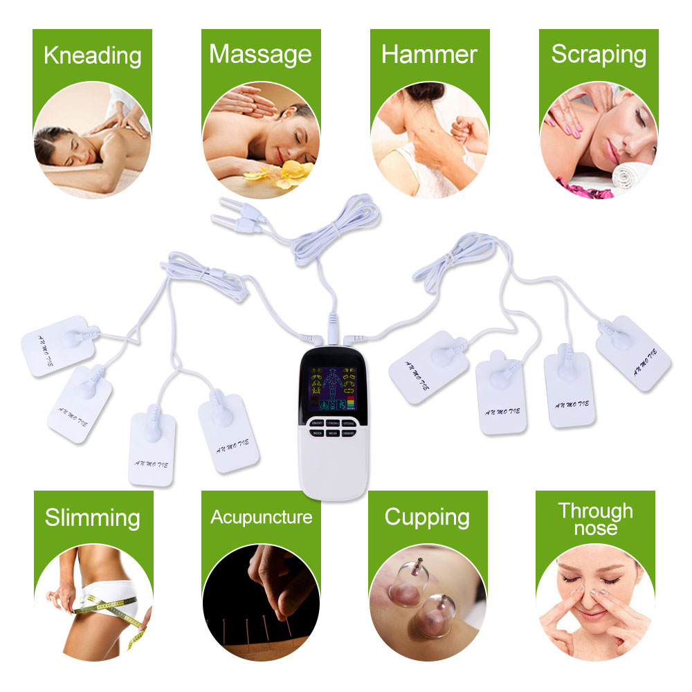 Multi-Functional Dual-Output Muscle Stimulator Tens Acupuncture Physiotherapy Massage Machine EMS/Abs Massager Health Fat Burner
