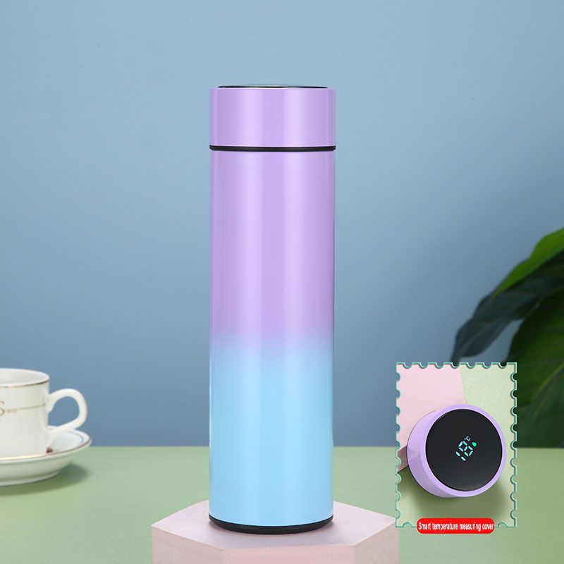 500ML Gradient Smart Vacuum Cup High-End Stainless Steel Touch Display Temperature Intelligent Digital Tea Thermos Smart Mug