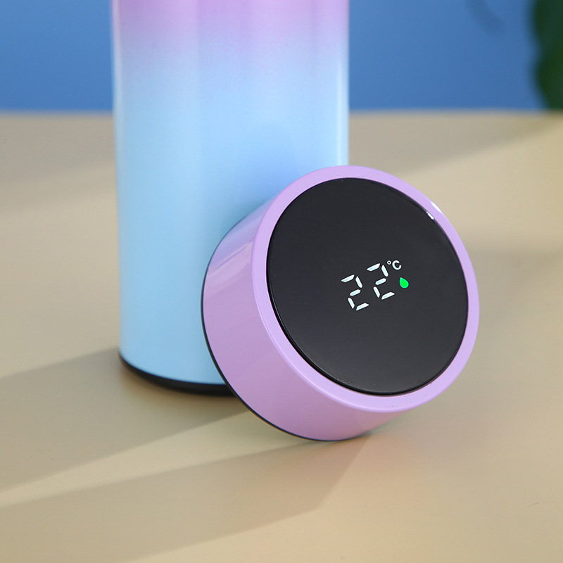 500ML Gradient Smart Vacuum Cup High-End Stainless Steel Touch Display Temperature Intelligent Digital Tea Thermos Smart Mug
