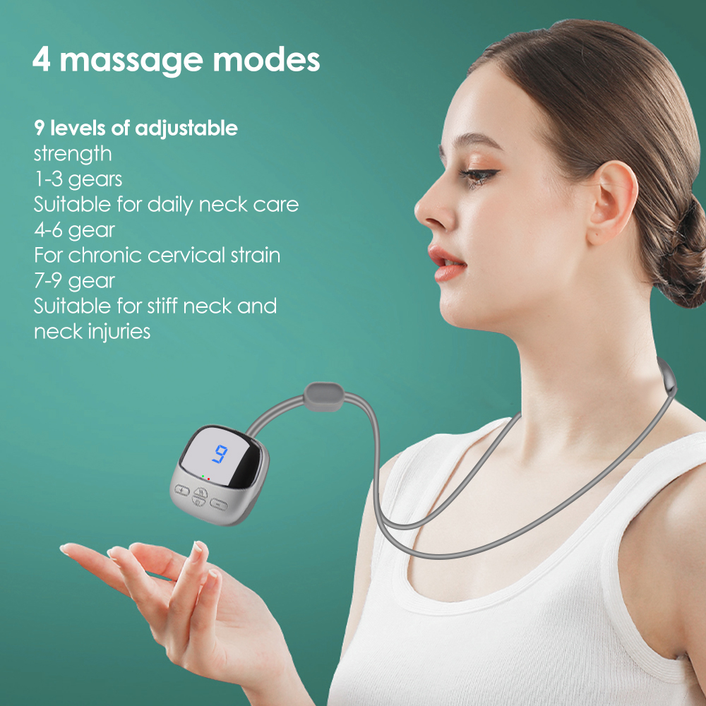 EMS Tens Massager with Heating Microcurrent Cervical Neck Pulse Massage Machine EMS Muscle Stimulation Deep Relaxation