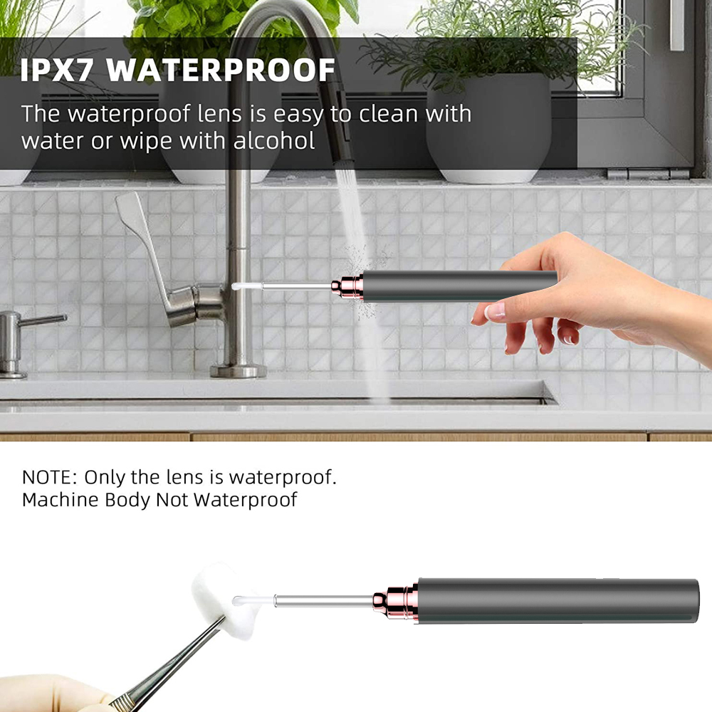 Wireless In Ear Cleaning Endoscope Spoon Portable WiFi Mini Camera Ear Picker for Adults Kids Compatible with Android iOS Visual