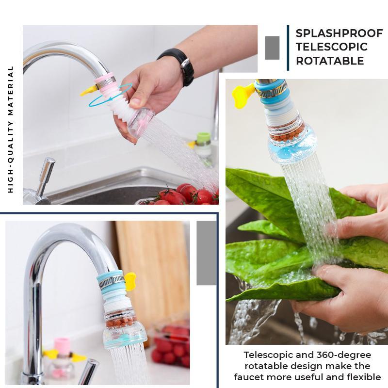 360 Degree Rotating Filter Splash-proof Faucet Shower Kitchen Water Filter Non-toxic Faucet Nozzle Universal Joint Faucet Filter