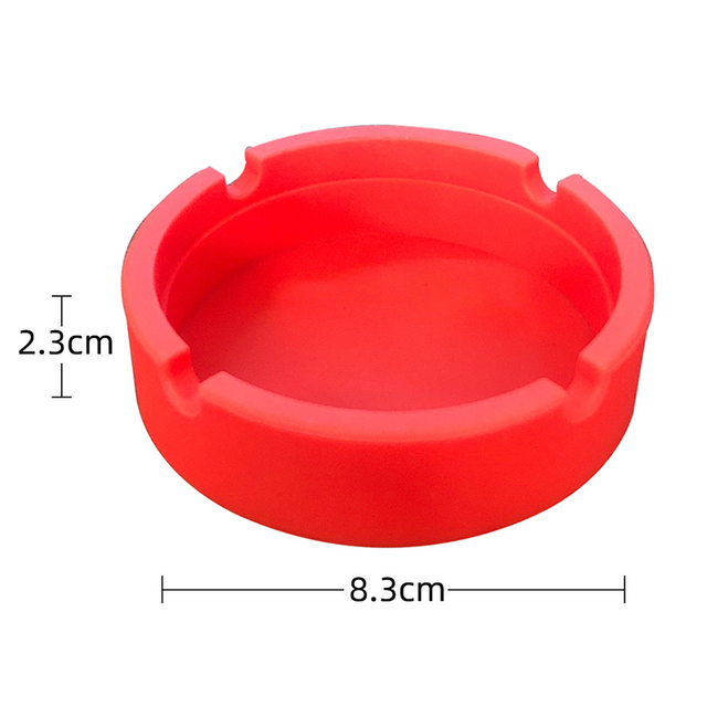 Luminous Soft Silicone Ashtray Anti-fall Creative Ashtrays Portable Ash Tray Holder Home Desk Cigarette Accessories Eco-Friendly
