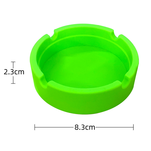 Luminous Soft Silicone Ashtray Anti-fall Creative Ashtrays Portable Ash Tray Holder Home Desk Cigarette Accessories Eco-Friendly