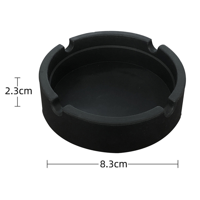 Luminous Soft Silicone Ashtray Anti-fall Creative Ashtrays Portable Ash Tray Holder Home Desk Cigarette Accessories Eco-Friendly