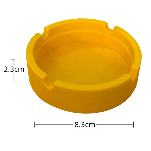 Luminous Soft Silicone Ashtray Anti-fall Creative Ashtrays Portable Ash Tray Holder Home Desk Cigarette Accessories Eco-Friendly