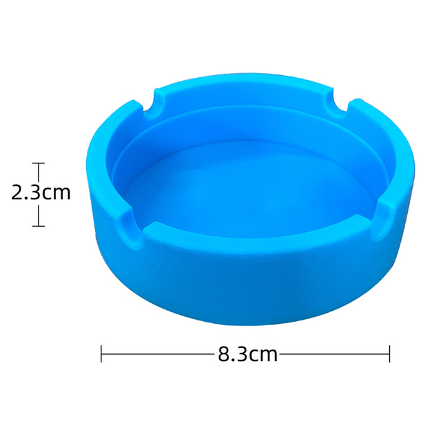 Luminous Soft Silicone Ashtray Anti-fall Creative Ashtrays Portable Ash Tray Holder Home Desk Cigarette Accessories Eco-Friendly
