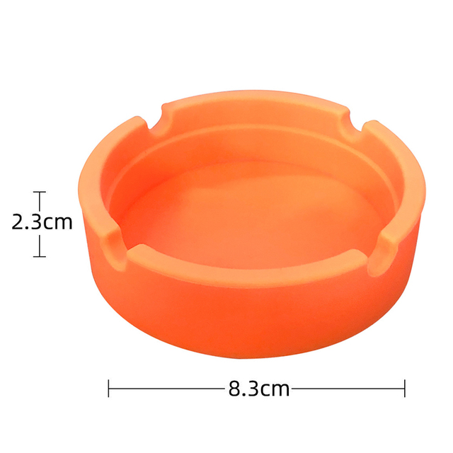 Luminous Soft Silicone Ashtray Anti-fall Creative Ashtrays Portable Ash Tray Holder Home Desk Cigarette Accessories Eco-Friendly
