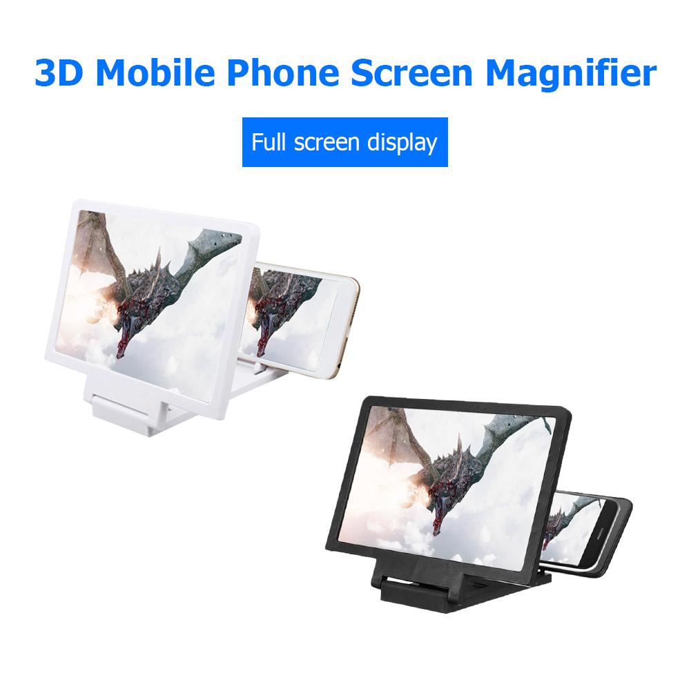 3D Mobile Phone Screen Magnifier HD Amplifying Stand Folding Smartphone Holder Magnifying Glass Smartphone Holder